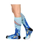 Gliding Through Paradise Pattern CoolMax Crew Socks, Nature Collection for Men & Women Eco-Friendly Crew Socks