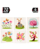Big Mos Toys 72 Pack Spring and Summer Assorted Design Temporary Tattoos