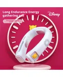Disney neck fan rechargeable mini portable neck fan USB charging lazy hanging dual-purpose cooling fan mini portable fan silent-white-Battery capacity 2000mAh, ordinary model, passive cooling