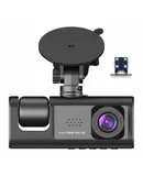 The new 3-lens driving recorder high-definition 1080P records the front of the car, the inside of the car and the back of the car at the same time, multi-language WIFI, front of the car + inside the car + behind the car (WIFI interconnection)