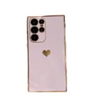 Phone Case Compatible with Samsung Galaxy S24 Ultra, Luxury Plating Pattern Case