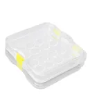 16pcs/box Plastic Denture Tooth Box with Film Transparent Dental Supply Denture Storage Box