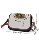 Goldfish Symbolizes Wealth Vintage Crossbody Bag for Women Medium Leather Hobo Bags Shoulder Bag Classic City Leather Satchels