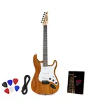 LyxPro CS Beginner 39” Electric Guitar & Electric Guitar Accessories, Mahogany