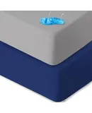 Waterproof Bassinet Sheets Fit for Miclassic, Baby Delight, TCBunny, Milliard,  Traveler/Skylar and Other Bedside Sleeper Bassinet Mattress, Ultra Soft Microfiber Sheets, Grey & Navy