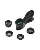 APEXEL APL-DG5H 5 in 1 Cellphone Lens Kit 198° Fisheye Lens 0.63X Wide Angle Lens 15X Macro Lens 2X Telescope CPL Lenses for iPhone Samsung Huawei Xiaomi Smartphone