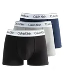 Calvin Klein Men's Underwear Microfiber Stretch 3 Pack Trunk Navy/Black/Grey
