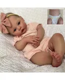 NPK 18 Inch Reborn Baby Doll Prado Soft 100% Handmade 3D Skin with Visible Veins Collectible Art Doll Christmas Gift