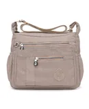 MINTEGRA Crossbody Bag for Women Nylon Waterproof Shoulder Purse Messenger Bag Lightweight Pocketbooks,Apricot