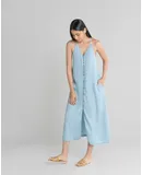 In the Mood for Love Denim Maxi Dress