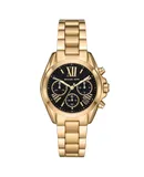 Reloj Michael Kors Mujer | Coleccion Bradshaw | Modelo Mk6959 | Caja Redonda | Ø 36mm Acero inoxidable | Cierre Desplegable | Movimiento Cuarzo | Dial Negro | Cristal Mineral | Correa Acero inoxidable Dorado | 100m / 10 ATM | Línea Casual