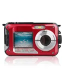 4K Underwater Camera with 32GB Card 1250mAh Battery 56MP Autofocus, Red