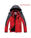 Men's winter outerwear waterproof ski jacket warm fleece jacket multi-pocket parka raincoat