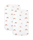 Bedside Sleeper Bassinet Sheets to Fit Mika Micky, Baby Delight, Dream On Me, AMKE, Milliard, MiClassic Bassinet, 2 Pack Soft Breathable Rainbow Rectangle Bassinet Sheet(34