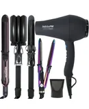 BaByliss Pro Porcelain Ceramic Gift Box (Dryer, Waver, Curling Iron) BPPP7 + BaByliss Pro Nano Titanium Prima2000 3/4