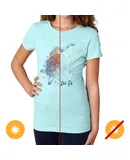 Kids Crew Tee - Turtle Splash - Ice Blue by DelSol for Kids - 1 Pc T-Shirt (YXS)