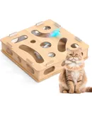 Cat Educational Toys - Interactive Cat Toys, Kitten Ball Toy with Soft Felt Maze Game Puzzle Box for Cats