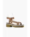 All Black T Lugg Sandal In Brown