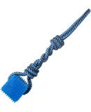 Spike-O-Cube Assorted Colors – Dog Toy with Durable Cotton Rope & Spiky TPR Cube Ideal for Tugging, Chewing, and Fetch for Larger Breeds