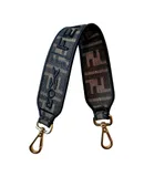Fendi Roma Amor Embroidered Zucca Canvas Brown Mini Strap