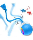 Interactive Chirping Bird Cat Toys That Move Perfect for Bored Indoor Adult & Kitten Playtime (Blue)