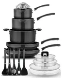 NutriChef 17pcs Stackable Pots and Pan Set,