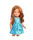 Rae Ricci™: The Stylish Traveler with Red Curly Hair and Blue Eyes