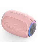 Bluetooth Speaker Illuminated Subwoofer Plug-in USB Flash Drive Player Outdoor Portable(Pink)