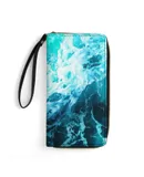 Out There in The Ocean Wallet for Womens PU Leather Zip Around Wallers Clutch Wristlet Travel Long Purse