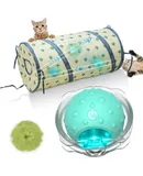 CatFurnitureTentforIndoorandOutdoorPlaypenPortableCatTunnels,OutdoorKennel(2Tunnels)