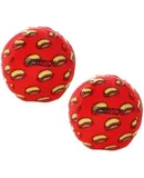 MIGHTYNO Stuff Ball \u2013 Squeaky Plastic Core. 2-in-1 Toy. Made Durable, Strong & Tough. Interactive Play (Tug, Toss & Fetch)& Floats (Red, Large 2 Pack)