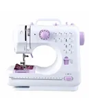 Sewing Machine Home Electric Tabletop Handheld Automatic Sewing Machine Multiple Functions Illuminated Switchable 12 Stitches Adjustable Elasticity Storage Small Drawer-purple
