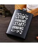 Flask flagon with Funnel Leather Stainless Steel Flask 8oz Leak proof Hip Flask for Liquor Whiskey Vodka Alcohol Gift for Men
