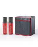 Karaoke Machine with 2 Wireless Microphones for Adults&Kids, Portable Mini KTV Speaker Set, Bluetooth Speaker Singing Machine with Echo/Vocal Cut- Supports TF/AUX-in,Home Party Birthday-red