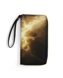 Lightning Colorful Wallet for Womens PU Leather Zip Around Wallers Clutch Wristlet Travel Long Purse