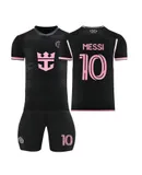 Kids Soccer Football Jersey Miami Messi #10 Away Soccer Jersey Kit Black