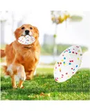 Indestructible Dog Football Ball Toy for Aggressive Chewers: Interactive Pet Toys, Herding and Jolly Ball for Dogs, Durable, Bouncy and Water Toy Fetch Balls,Elliptical (White)