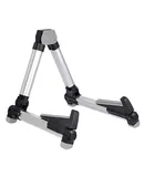 5 Core Guitar Stand Floor Adjustable Aluminum Alloy A Frame Universal Folding Acoustic Electric Bass Mandolin Banjo Violin Stands For On Stage Studio - GSS AL SLV
