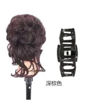 KETHBE Messy Bun Hair Piece Tousled Updo Hair Buns  For Women (Brown)，2 SET