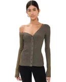 Staud Women's Craftsman Sweater, Metallic Gold