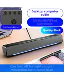 Xiaomi RedmiBook Pro 14-inch Laptop Bluetooth Audio Continuity Multimedia Amplifier Desktop 3.5 Wired Speaker Subwoofer Playback Black - Wired Audio (3.5mm Port + USB3.0 Port)-black