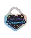 We Are Dreamers Heart Crinkle And Squeaky Plush Dog Chew Toy