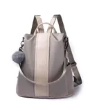 PINCNEL Women Backpack Purse Waterproof Nylon Anti-theft Rucksack Lightweight Shoulder Bag-Khaki