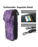 Spider Web Spider Purple Pu Leather Crossbody Phone Bag Card Slots Flip Phone Purse With Adjustable Strap 7.6x4.9inch