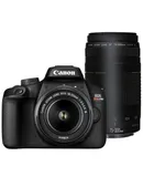 Canon EOS Rebel T100 with EF-S 18-55mm f/3.5-5.6 III Lens REFURBISHED + Canon EF 75-300mm f/4.0-5.6 III Lens 