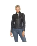 Chaqueta de Motociclista de Mujer Clásica de Piel Sintética