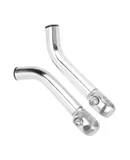 bike handlebar grips for bicycles shock resistant aluminum alloy silver