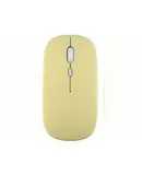 Bluetooth Wireless Keyboard and Mouse Combo,Ultra-Slim Ergonomic Small Rechargeable Bluetooth Keyboard Mouse Set for Apple iPad iPhone Samsung Tablet Phone Android PC Computer Mac Smartphone-yellow single Bluetooth mouse battery