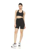 Women's High Waist Tummy Control Yoga Bike Shorts, Black, M
