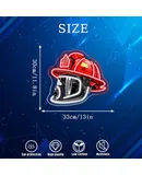 Firefighter Helmet Neon Sign